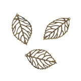 Maxbell 200 Pieces Hollow Filigree Charms Leaf Pendant Jewelery Finding DIY Crafts