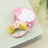 Maxbell 100 Pieces Strawberry Shape Paper Kid Hair Clip Hairpin Jewelry Display Card