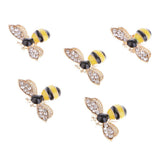Maxbell 10 Pieces Mixed Bee Rhinestone Flatback Buttons Scrapbooking Embellishments