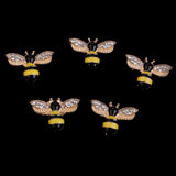 Maxbell 10 Pieces Mixed Bee Rhinestone Flatback Buttons Scrapbooking Embellishments