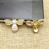Maxbell 10 Pieces Mixed Bee Rhinestone Flatback Buttons Scrapbooking Embellishments