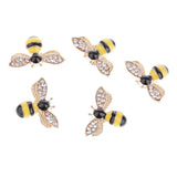 Maxbell 10 Pieces Mixed Bee Rhinestone Flatback Buttons Scrapbooking Embellishments