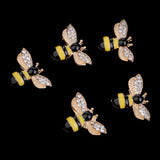 Maxbell 10 Pieces Mixed Bee Rhinestone Flatback Buttons Scrapbooking Embellishments