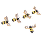 Maxbell 10 Pieces Mixed Bee Rhinestone Flatback Buttons Scrapbooking Embellishments