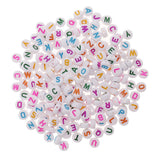 Maxbell 400 Pieces Resin Rondelle Alphabet Letters Beads For Jewelry Making Craft