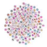 Maxbell 400 Pieces Resin Rondelle Alphabet Letters Beads For Jewelry Making Craft
