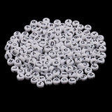 Maxbell 400 Pieces Resin Rondelle Alphabet Letters Beads For Jewelry Making Craft
