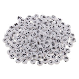Maxbell 400 Pieces Resin Rondelle Alphabet Letters Beads For Jewelry Making Craft