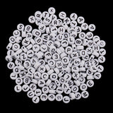 Maxbell 400 Pieces Resin Rondelle Alphabet Letters Beads For Jewelry Making Craft