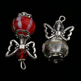 Maxbell 20 Pieces Mixed Angel Charms Pearl Acrylic Polymer Pendants Jewelry Findings