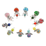 Maxbell 20 Pieces Mixed Angel Charms Pearl Acrylic Polymer Pendants Jewelry Findings