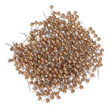 Maxbell 800 Piece Metallic Color Bead Head Push Pins Sewing Quilting Pins Black Gold
