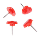Maxbell 100 Pieces Heart Shape Push Pins Drawing Pins Office Thumbtack Red Pink