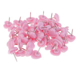 Maxbell 100 Pieces Heart Shape Push Pins Drawing Pins Office Thumbtack Red Pink