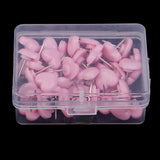 Maxbell 100 Pieces Heart Shape Push Pins Drawing Pins Office Thumbtack Red Pink