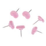 Maxbell 100 Pieces Heart Shape Push Pins Drawing Pins Office Thumbtack Red Pink