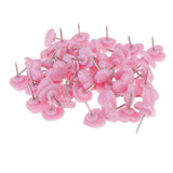 Maxbell 100 Pieces Heart Shape Push Pins Drawing Pins Office Thumbtack Red Pink