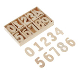 Maxbell 120 Pieces 2 Tray Wooden Numbers - Craft Numbers Kids Learning Toy DIY Decor
