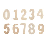 Maxbell 120 Pieces 2 Tray Wooden Numbers - Craft Numbers Kids Learning Toy DIY Decor