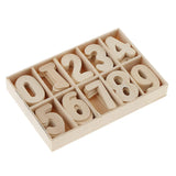 Maxbell 120 Pieces 2 Tray Wooden Numbers - Craft Numbers Kids Learning Toy DIY Decor