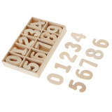 Maxbell 120 Pieces 2 Tray Wooden Numbers - Craft Numbers Kids Learning Toy DIY Decor