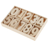 Maxbell 120 Pieces 2 Tray Wooden Numbers - Craft Numbers Kids Learning Toy DIY Decor