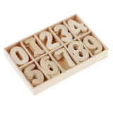 Maxbell 120 Pieces 2 Tray Wooden Numbers - Craft Numbers Kids Learning Toy DIY Decor