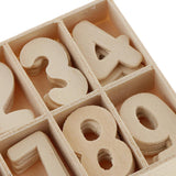 Maxbell 120 Pieces 2 Tray Wooden Numbers - Craft Numbers Kids Learning Toy DIY Decor
