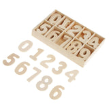 Maxbell 120 Pieces 2 Tray Wooden Numbers - Craft Numbers Kids Learning Toy DIY Decor