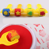 Maxbell 4 Styles Children Sponge Roller Stamper Foam Paint DIY Crafts Stamps Pink - Aladdin Shoppers