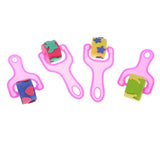 Maxbell 4 Styles Children Sponge Roller Stamper Foam Paint DIY Crafts Stamps Pink - Aladdin Shoppers