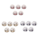 Maxbell 10 Pairs Earring Backs Soft Clear Silicone Small Metal Spacers DIY Findings