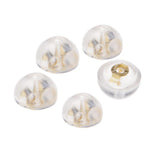 Maxbell 10 Pairs Earring Backs Soft Clear Silicone Small Metal Spacers DIY Findings