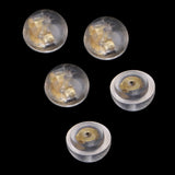 Maxbell 10 Pairs Earring Backs Soft Clear Silicone Small Metal Spacers DIY Findings