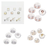 Maxbell 10 Pairs Earring Backs Soft Clear Silicone Small Metal Spacers DIY Findings