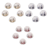 Maxbell 10 Pairs Earring Backs Soft Clear Silicone Small Metal Spacers DIY Findings