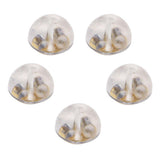 Maxbell 10 Pairs Earring Backs Soft Clear Silicone Small Metal Spacers DIY Findings
