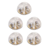 Maxbell 10 Pairs Earring Backs Soft Clear Silicone Small Metal Spacers DIY Findings