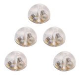 Maxbell 10 Pairs Earring Backs Soft Clear Silicone Small Metal Spacers DIY Findings
