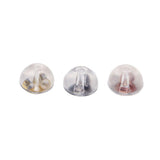 Maxbell 10 Pairs Earring Backs Soft Clear Silicone Small Metal Spacers DIY Findings