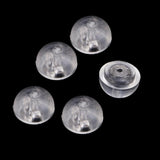 Maxbell 10 Pairs Earring Backs Soft Clear Silicone Small Metal Spacers DIY Findings