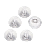 Maxbell 10 Pairs Earring Backs Soft Clear Silicone Small Metal Spacers DIY Findings