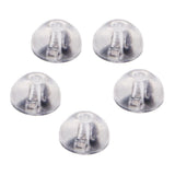 Maxbell 10 Pairs Earring Backs Soft Clear Silicone Small Metal Spacers DIY Findings