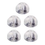 Maxbell 10 Pairs Earring Backs Soft Clear Silicone Small Metal Spacers DIY Findings