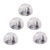 Maxbell 10 Pairs Earring Backs Soft Clear Silicone Small Metal Spacers DIY Findings