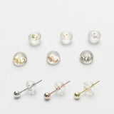 Maxbell 10 Pairs Earring Backs Soft Clear Silicone Small Metal Spacers DIY Findings