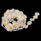Maxbell 6 Yards 25mm Daisy Flower Embroidery Lace Trim Applique Ribbon Sewing Craft