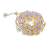 Maxbell 6 Yards 25mm Daisy Flower Embroidery Lace Trim Applique Ribbon Sewing Craft