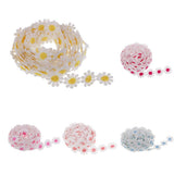Maxbell 3 Yards Embroidery Lace Trim Applique Ribbon +100g Vitreous Glass Mosaic