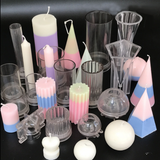 Maxbell Pyramid Sphere Square Shaped Candle Mould Plastic Candle Moldel DIY Molds